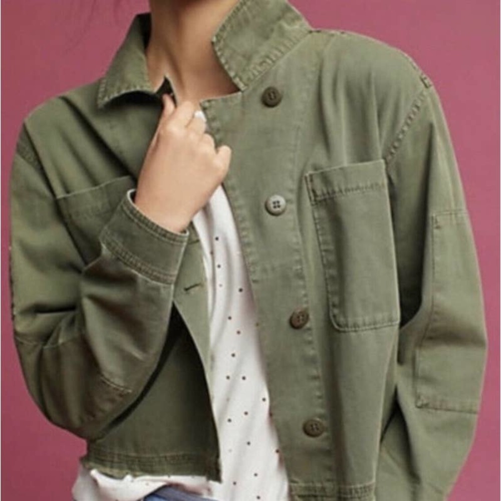 Sanctuary Raw Hem Cropped Jacket Large